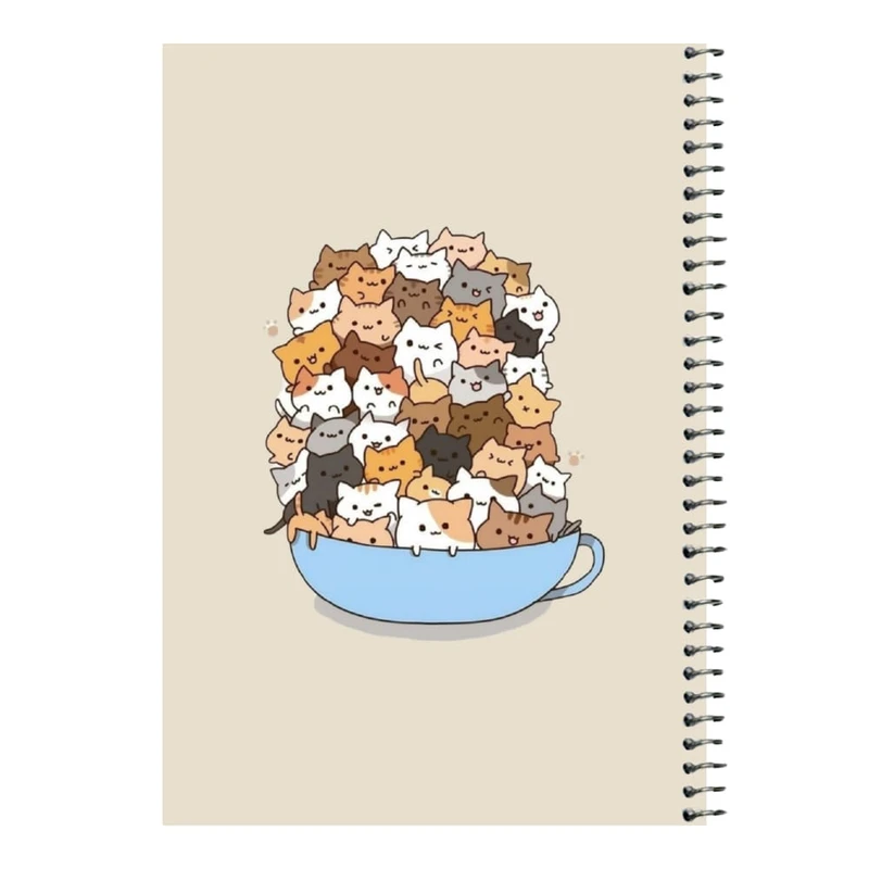 دفتر مشق 80 برگ اس جی مدل گربه های فنجانی   
