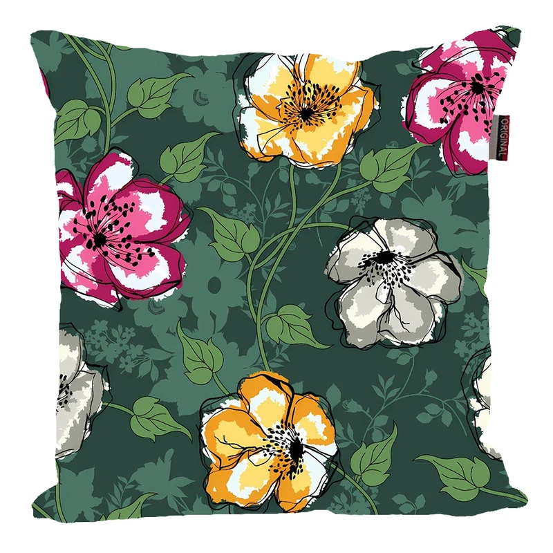 کوسن پاد آفرین مدل گل و برگ کد PK401053