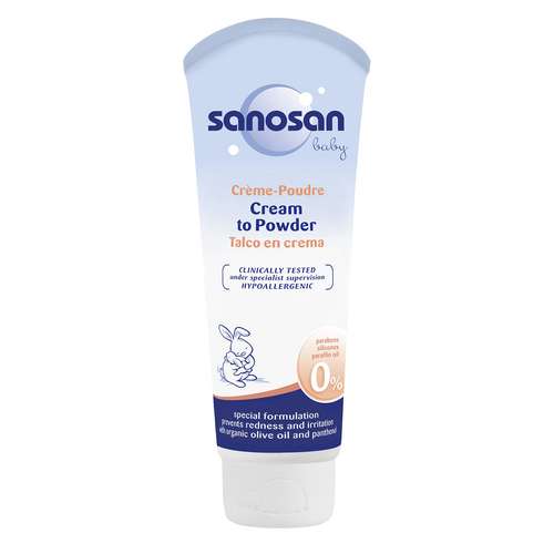 کرم پودر مایع کودک سانوسان مدل Cream to powder حجم 100 میلی لیتر