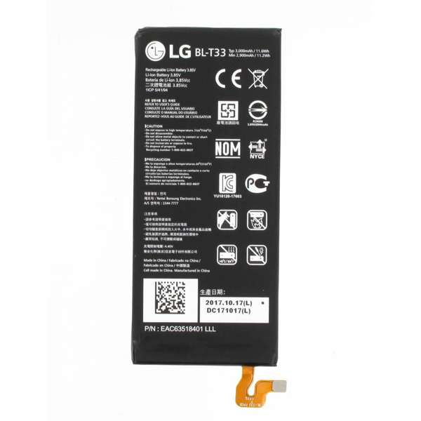 باتری موبایل مدل BL-T33 با ظرفیت 3000 میلی آمپر ساعت مناسب برای گوشی موبایل LG Q6 باتری موبایل مدل BL-T33 با ظرفیت 3000 میلی آمپر ساعت مناسب برای گوشی موبایل LG Q6