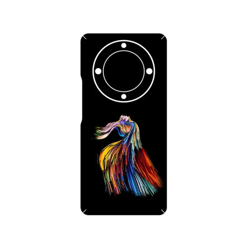 برچسب پوششی ماهوت مدل Rainbow Hair Digital Art مناسب برای گوشی موبایل آنر Magic 5 Lite