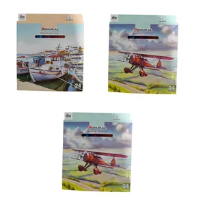 مداد رنگی 24 رنگ آدمیرال مدل 3 کد 007 بسته 3 عددی