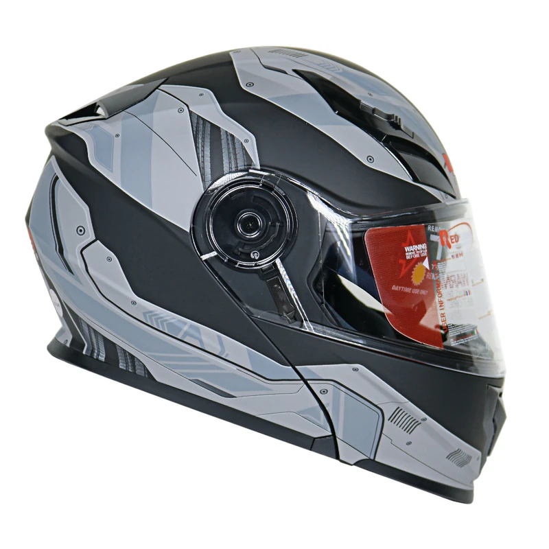 کلاه کاسکت فک متحرک ردلاین مدل 939 matt blk gry lose