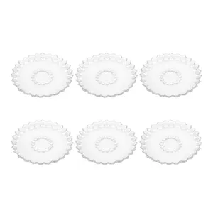 پیش دستی شیشه و بلور اصفهان مدل یاقوت کد 803 بسته 6 عددی