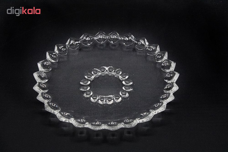 پیش دستی شیشه و بلور اصفهان مدل یاقوت کد 803 بسته 6 عددی