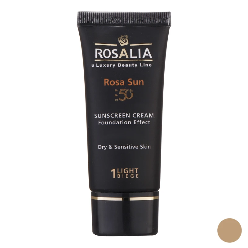 کرم ضدآفتاب رنگی رزالیا SPF50 مدل Dry and Sensitive Skin، مناسب پوست‌های خشک و حساس، حجم 40 میلی‌لیتر