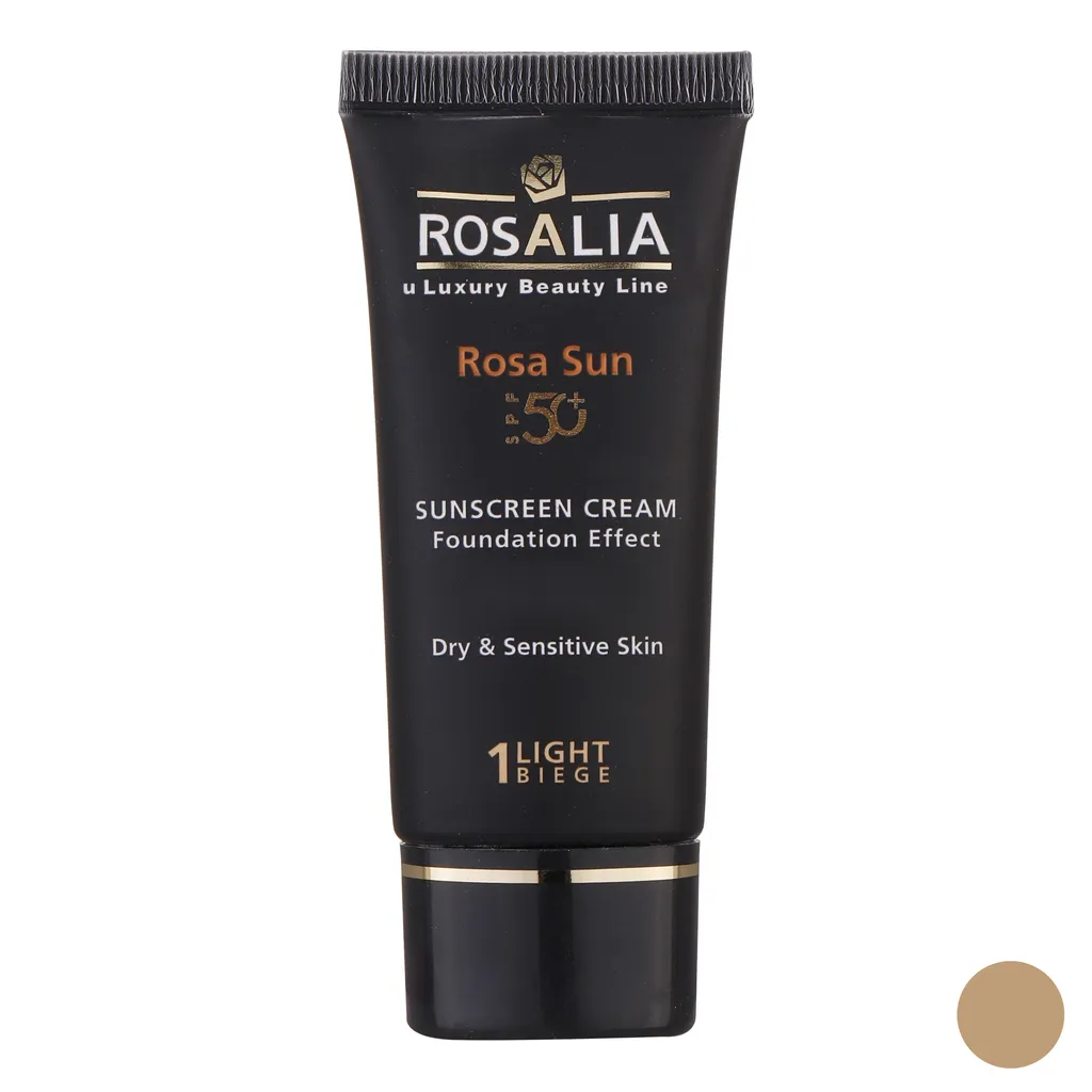 کرم ضدآفتاب رنگی رزالیا SPF50 مدل Dry and Sensitive Skin، مناسب پوست‌های خشک و حساس، حجم 40 میلی‌لیتر