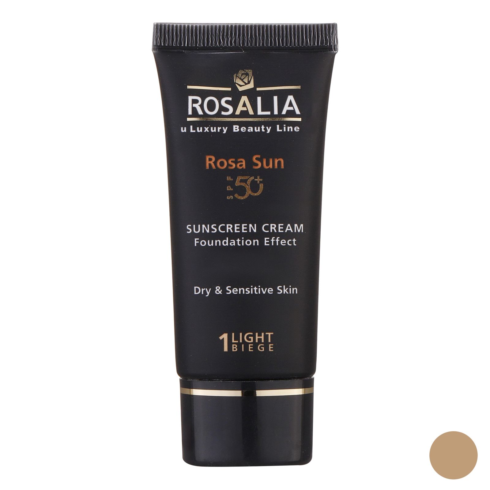 کرم ضدآفتاب رنگی رزالیا SPF50 مدل Dry and Sensitive Skin، مناسب پوست‌های خشک و حساس، حجم 40 میلی‌لیتر -  - 1