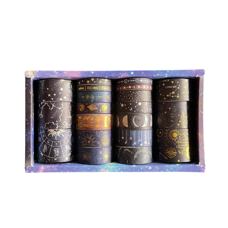 چسب نواری واشی مدل کهکشان عرض 1.8 سانتی متر بسته 20 عددی
