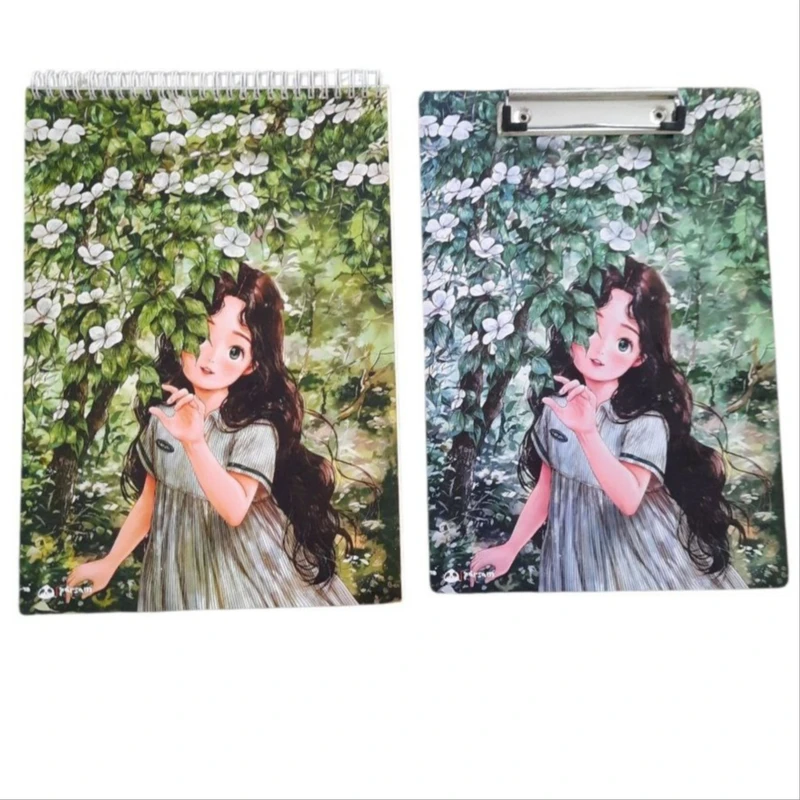 تخته‌ شاسی پارسام مدل دختر جنگل و برگ کد mn152 سایز A4 به همراه دفتر طراحی