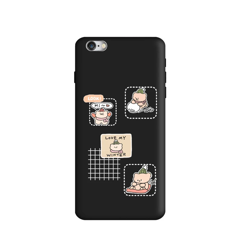 کاور قاب گوشی طرح خرسی زمستانی کد z2543 مناسب برای گوشی موبایل اپل iphone 6 Plus / 6s Plus