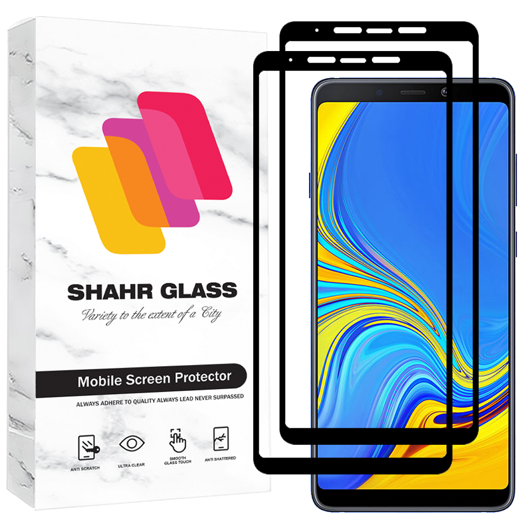 محافظ صفحه نمایش شیشه ای شهر گلس مدل FUL2 مناسب برای گوشی موبایل سامسونگ Galaxy A9 2018 بسته دو عددی