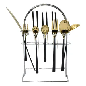 سرویس قاشق و چنگال 39 پارچه کد BLACK_39550