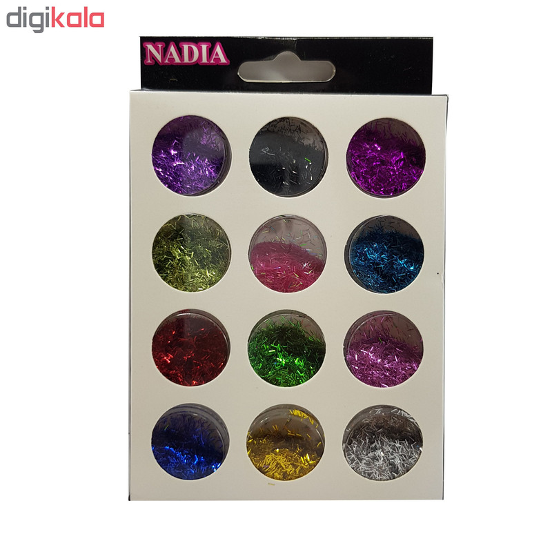 پودر لاک ناخن نادیا مدل N-24 مجموعه 12 عددی
