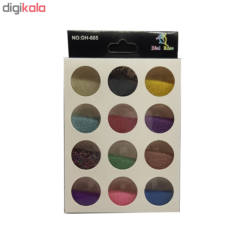 پودر لاک ناخن زیل رز مدل N-36 مجموعه 12 عددی