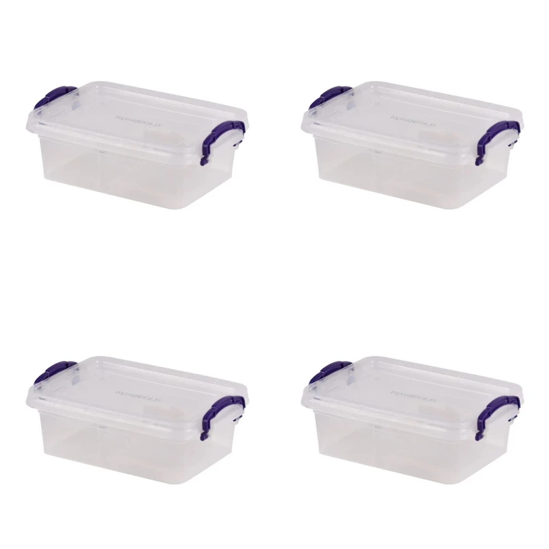 ظرف نگهدارنده رزگلد مدل فریزری قفلی 2000cc بسته 4 عددی