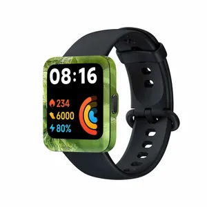 برچسب ماهوت طرح Green_Crystal_Marble مناسب برای ساعت هوشمند شیائومی Redmi Watch 2 Lite