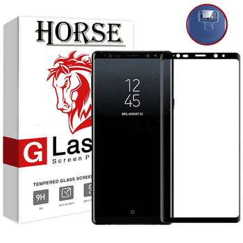 محافظ صفحه نمایش 6D Dual هورس مدل FAG مناسب برای گوشی موبایل سامسونگ Note 9 به همراه محافظ لنز دوربین