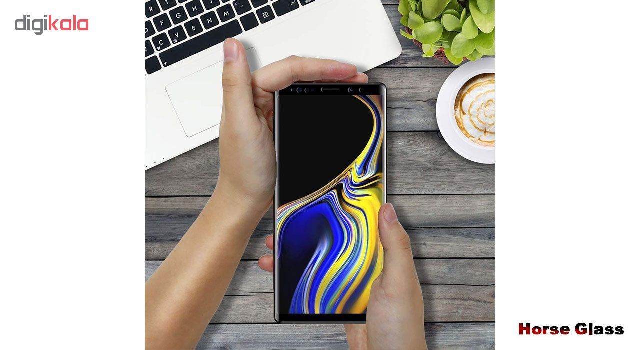 محافظ صفحه نمایش 6D Dual هورس مدل FAG مناسب برای گوشی موبایل سامسونگ Note 9 به همراه محافظ لنز دوربین main 1 5