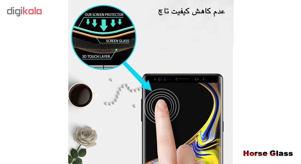 محافظ صفحه نمایش 6D Dual هورس مدل FAG مناسب برای گوشی موبایل سامسونگ Note 9 به همراه محافظ لنز دوربین main 1 9