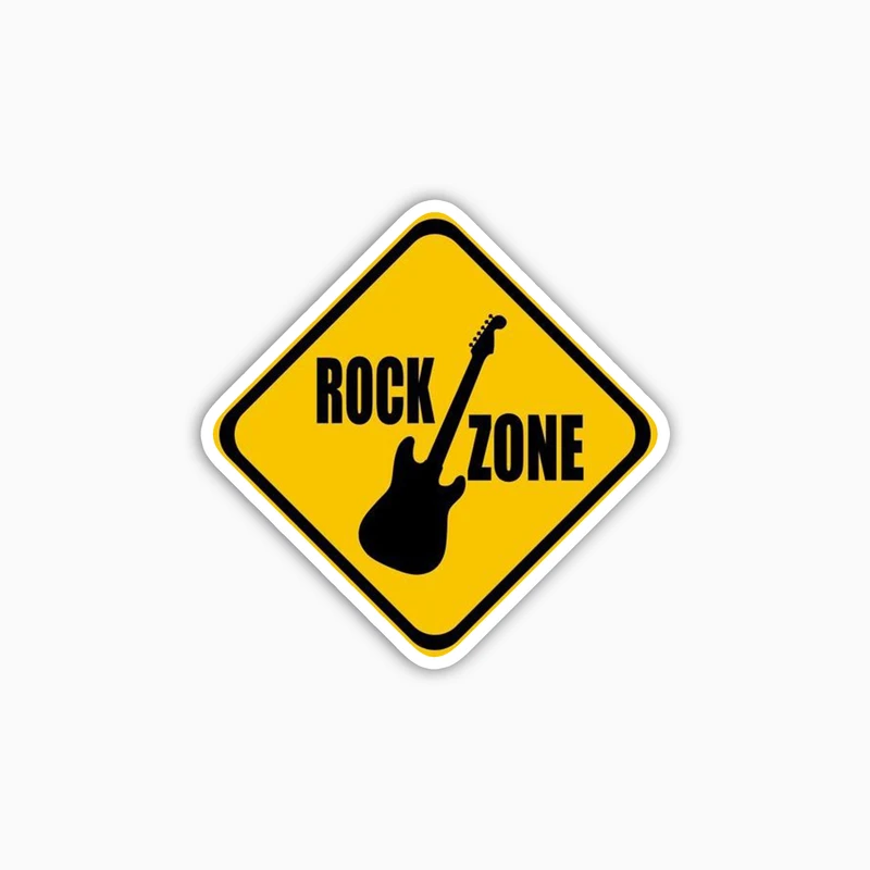 استیکر لپ تاپ و موبایل بووم طرح تابلو مدل Rock Zone کد BG5 
