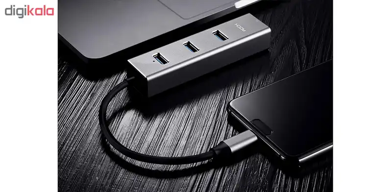 هاب 3 پورت USB-C راک مدل RACB0658