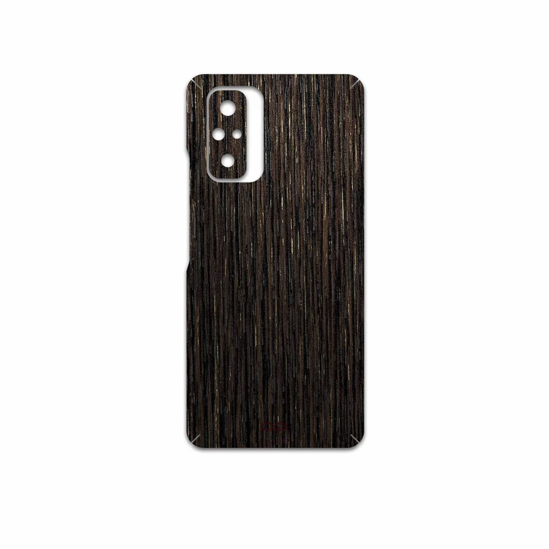 برچسب پوششی ماهوت مدل Dark-Gold-Stripes-Wood مناسب برای گوشی موبایل شیائومی Redmi Note 10 Pro
