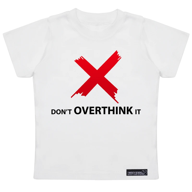 تی شرت آستین کوتاه دخترانه 27 مدل Don’t Overthink It کد MH976
