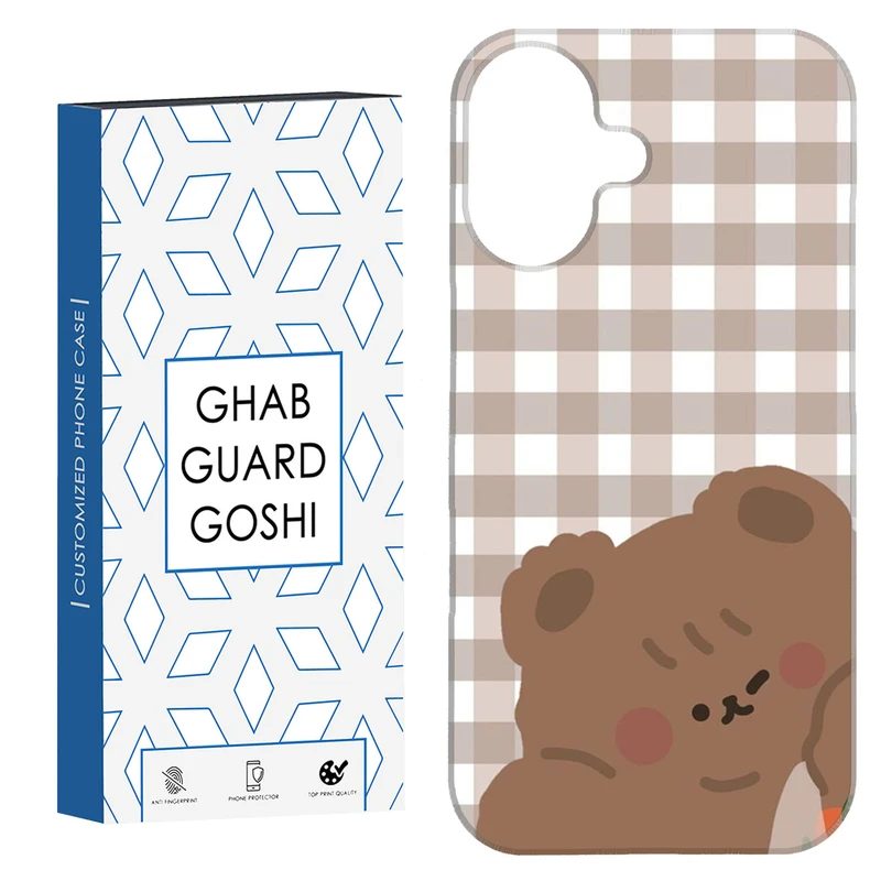کاور قاب گارد گوشی طرح خرس کد Dimo-398 مناسب برای گوشی اپل Iphone 16     