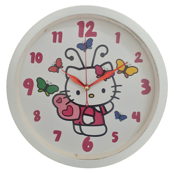 ساعت دیواری کودک مدل کیتی کد 4021101