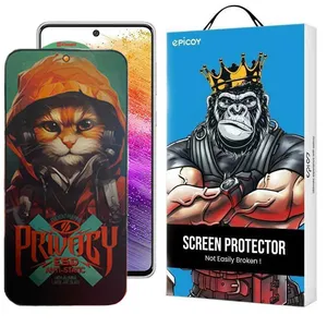 Epicoy Privacy Hoodie Cat Glass Screen Protector For Samsung Galaxy A73 5G/A72/A71/M54/M53/M52 5G/M51