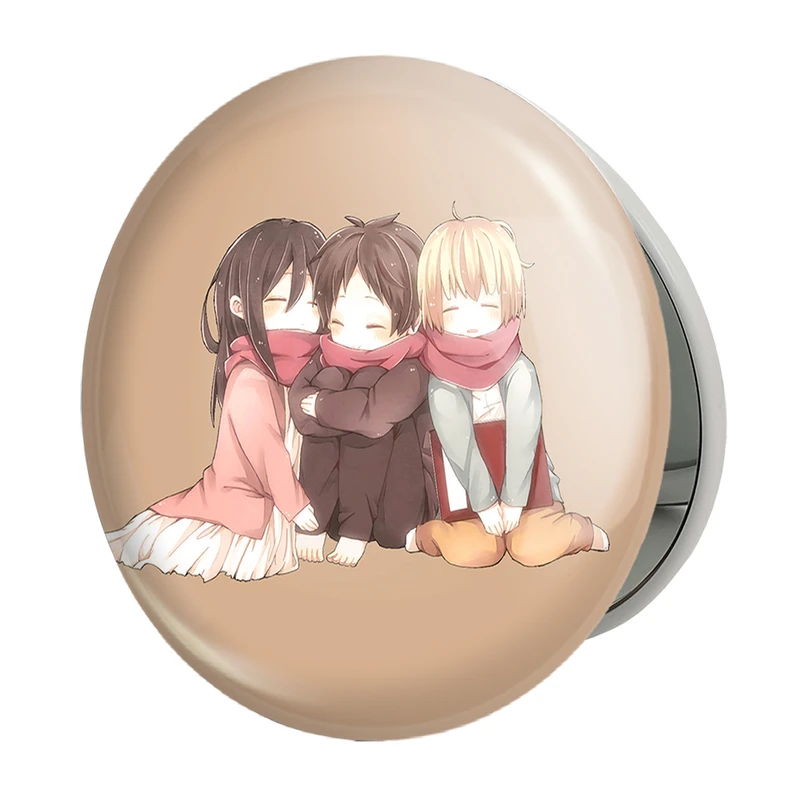 آینه جیبی خندالو طرح میکاسا و ارن و ارمین انیمه اتک آن تایتان Attack on Titan مدل تاشو کد 18558