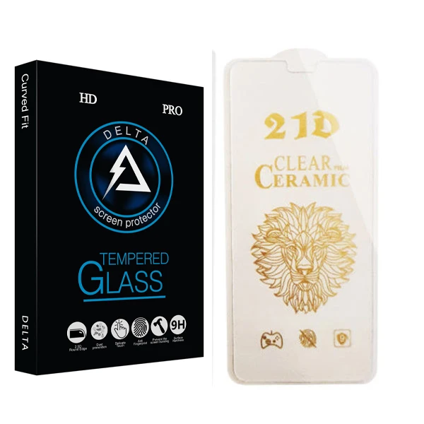 محافظ صفحه نمایش سرامیکی دلتا مدل Fit مناسب برای گوشی موبایل اپل iPhone 12 pro max