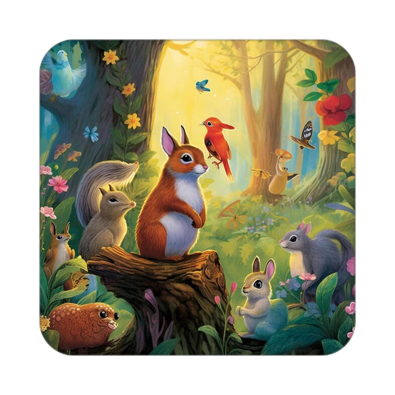 زیر لیوانی کاکتی طرح حیوانات رنگی مدل mp26779