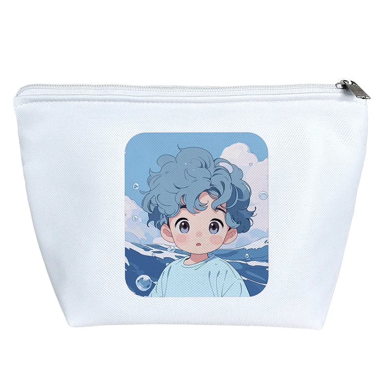 کیف لوازم آرایش دخترانه خندالو مدل پسر مو آبی کد 8274