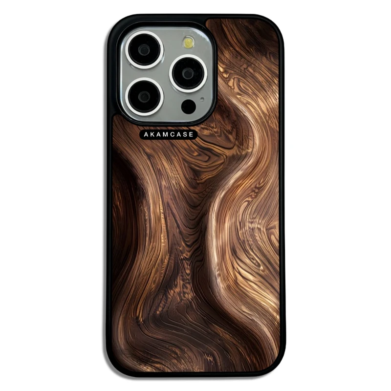 کاور آکام مدل AMC-WA15PRO-WOOD-8 مناسب برای گوشی موبایل اپل iPhone 15 Pro