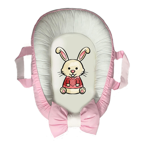 سرویس خواب سه تکه نوزاد مدل گارد محافظ دار طرح خرگوش کد 075