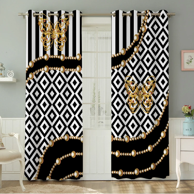 پرده نیروانا طرح  سنتی مدل هازان کد 4474 سایز 140×280 سانتی متر