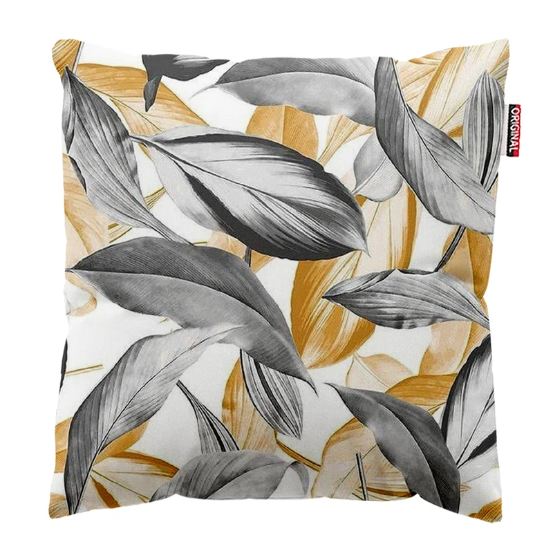 کوسن پاد آفرین مدل مینیمال طرح گل و برگ کد PK303187 سایز 30*30 سانتی متر