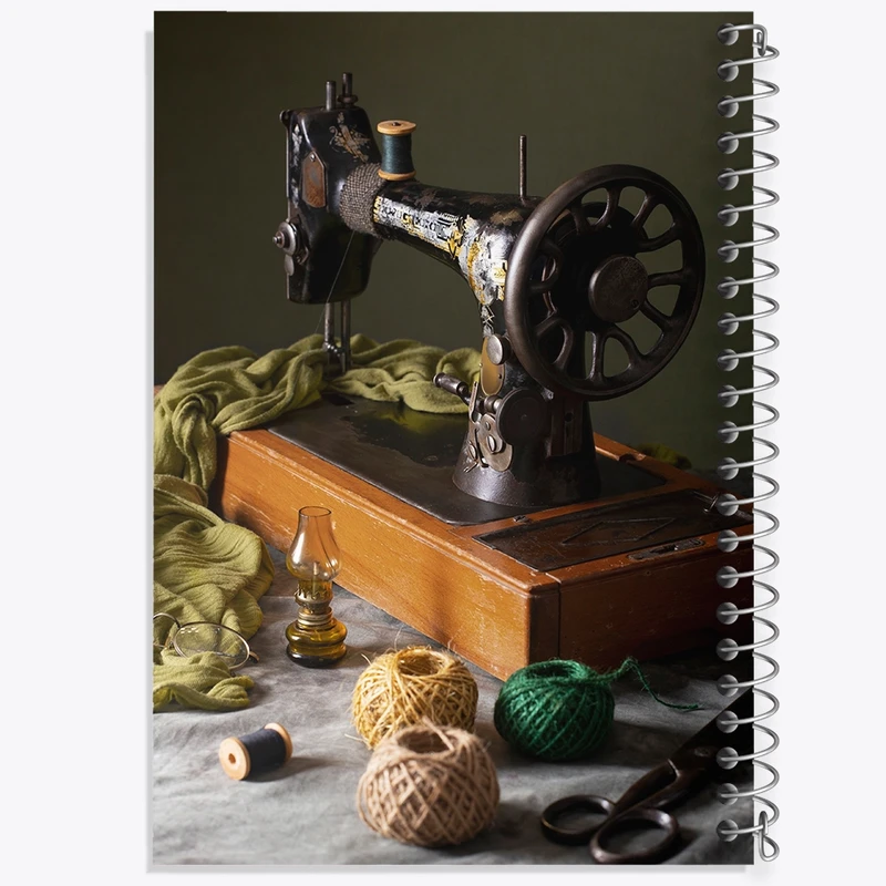 دفتر لیست خرید 50 برگ خندالو طرح خیاطی و چرخ خیاطی کد F1485