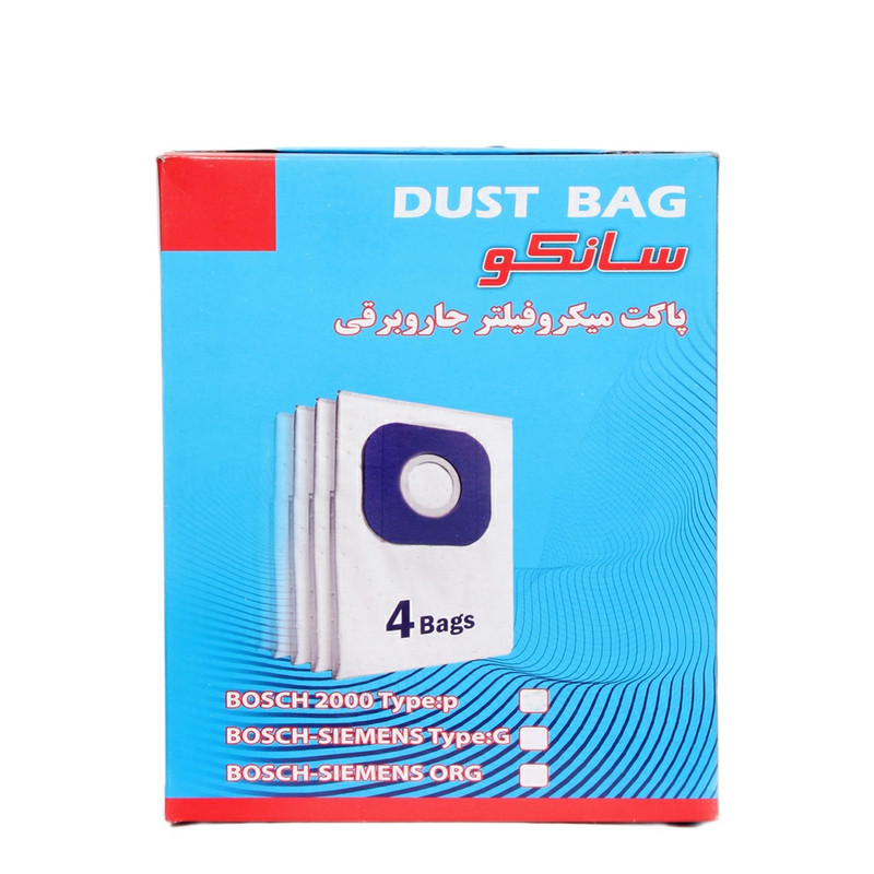 پاکت جاروبرقی مدل سانکو کد B- LG3700 بسته 4 عددی مناسب برای جارو برقی ال جی 3700