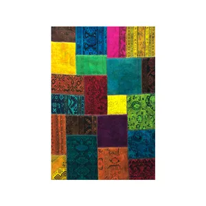 کلاژ فرش دستبافت چهل تکه کد 1007