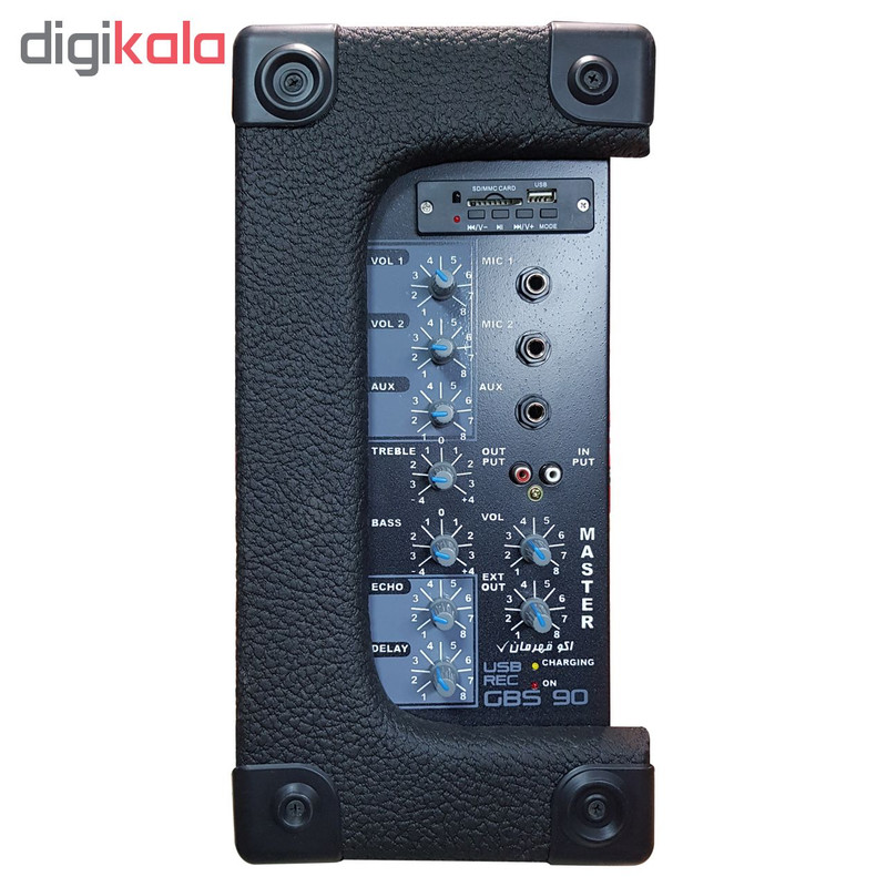 اکو همراه شارژی قهرمان سایز 3+5 اینچ مدل GBS90