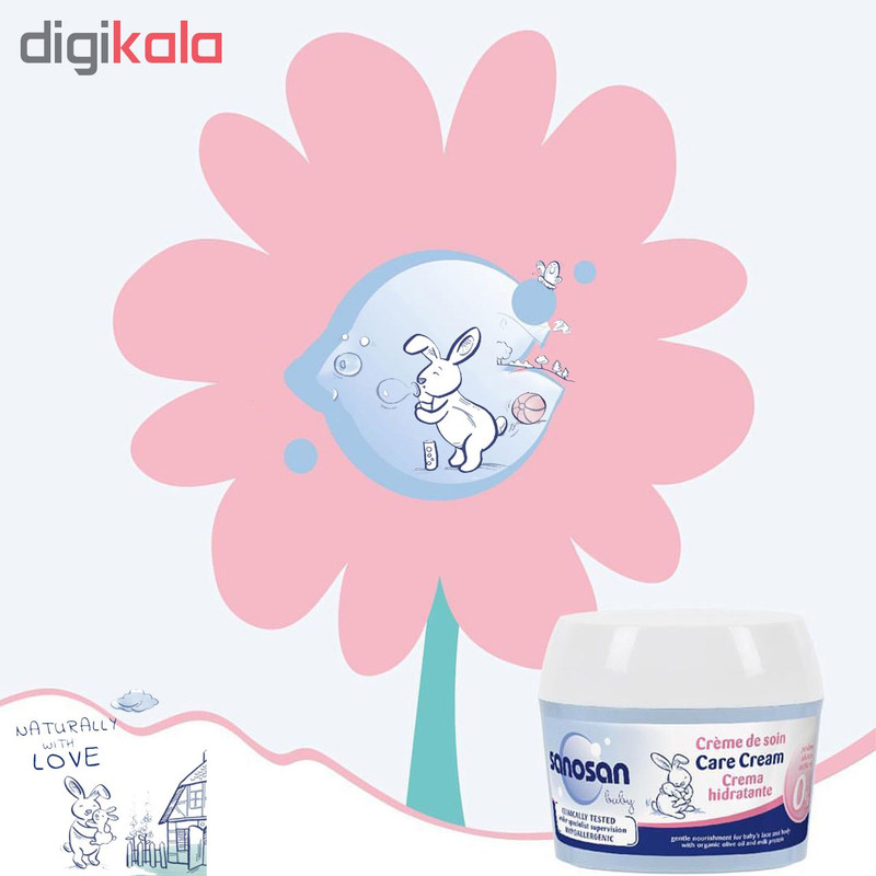 کرم مرطوب کننده کودک سانوسان مدل Care Cream حجم 150 میلی لیتر