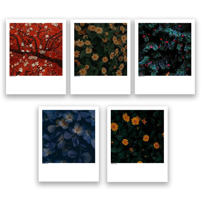 آویز تزیینی عرش مدل فانتزی طرح گل کد Asa1284 مجموعه پنج عددی