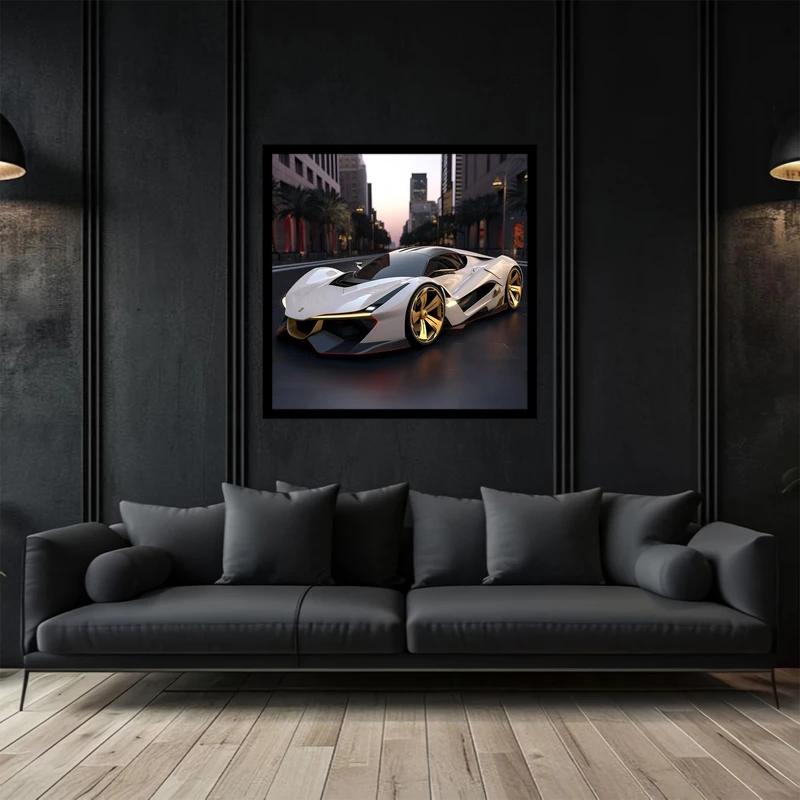 تابلو بکلیت طرح ماشین و خودرو مدرن مدل B-bu2754