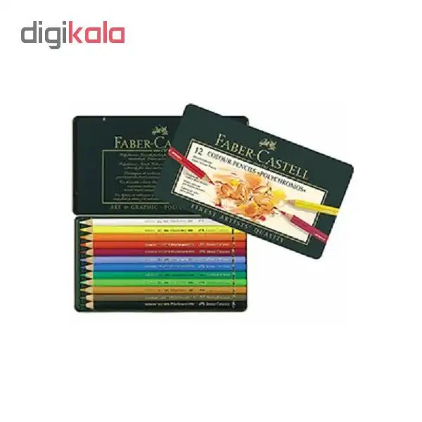 مداد رنگی 12 رنگ فابرکاستل مدل پلی کروموس