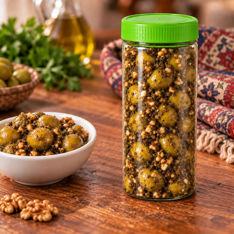 زیتون پرورده چهار مغز سبزینو - ۵۰۰ گرم