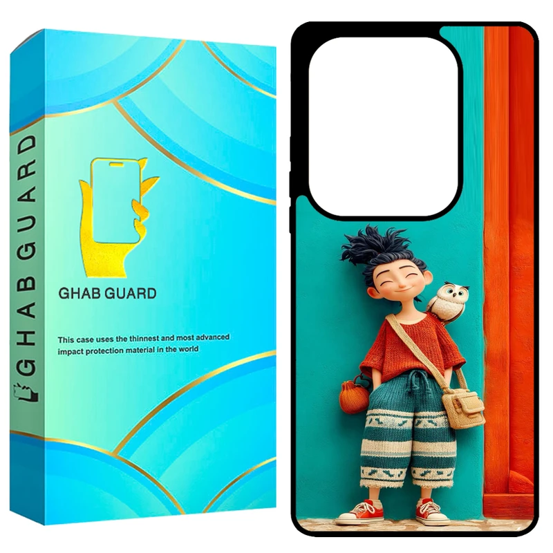 کاور قاب گارد طرح دختر و جغد مدل GCHPN13P مناسب برای گوشی موبایل شیائومی Redmi Note 13 Pro 4G / Poco M6 Pro 4G