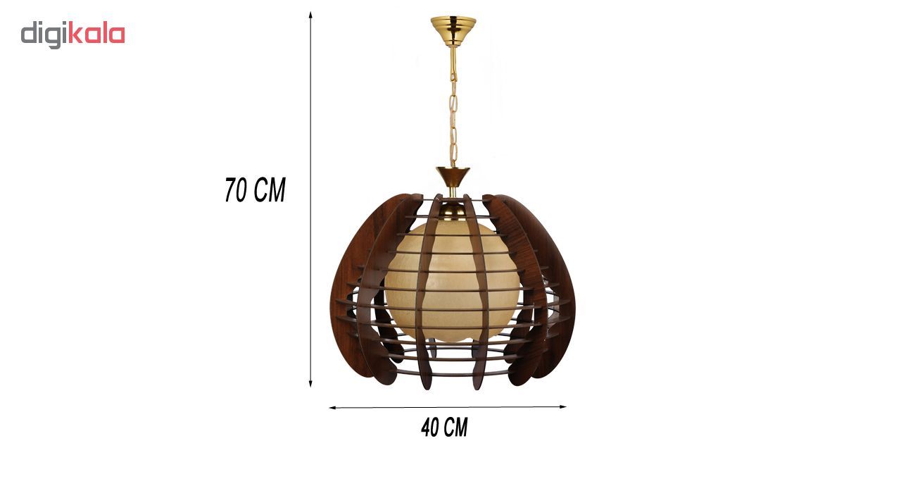  لوستر و چراغ آویز چوبی هامان مدل 228/1